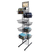 Grid Basket Floor Display - Double-Sided