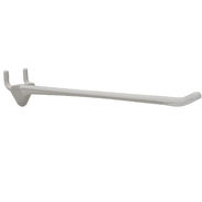 8" Plastic Pegboard Hook and Slatwall Hook - White