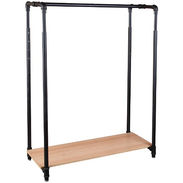Pro Series Adjustable Pipe Clothing Rack with Shelf