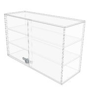 Acrylic Countertop Display Case - Rectangular 2 Shelf