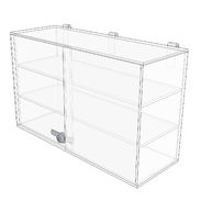 Acrylic Gridwall Display Case - Rectangular 2 Shelf