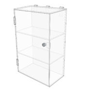 Acrylic Gridwall Display Case - Tower 2 Shelf