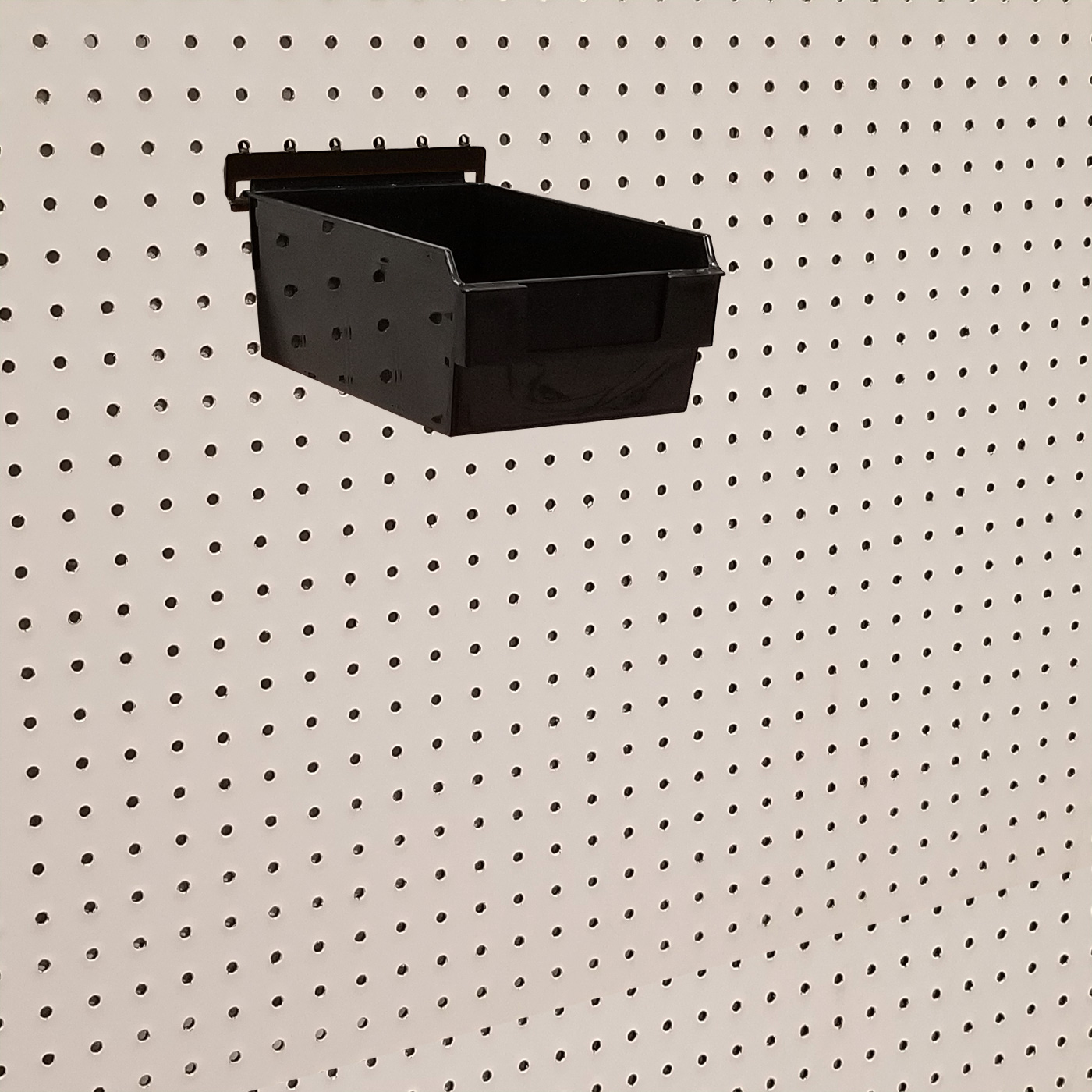 Black Shelfbox 200 Display Bin w/ Peg Adaptor