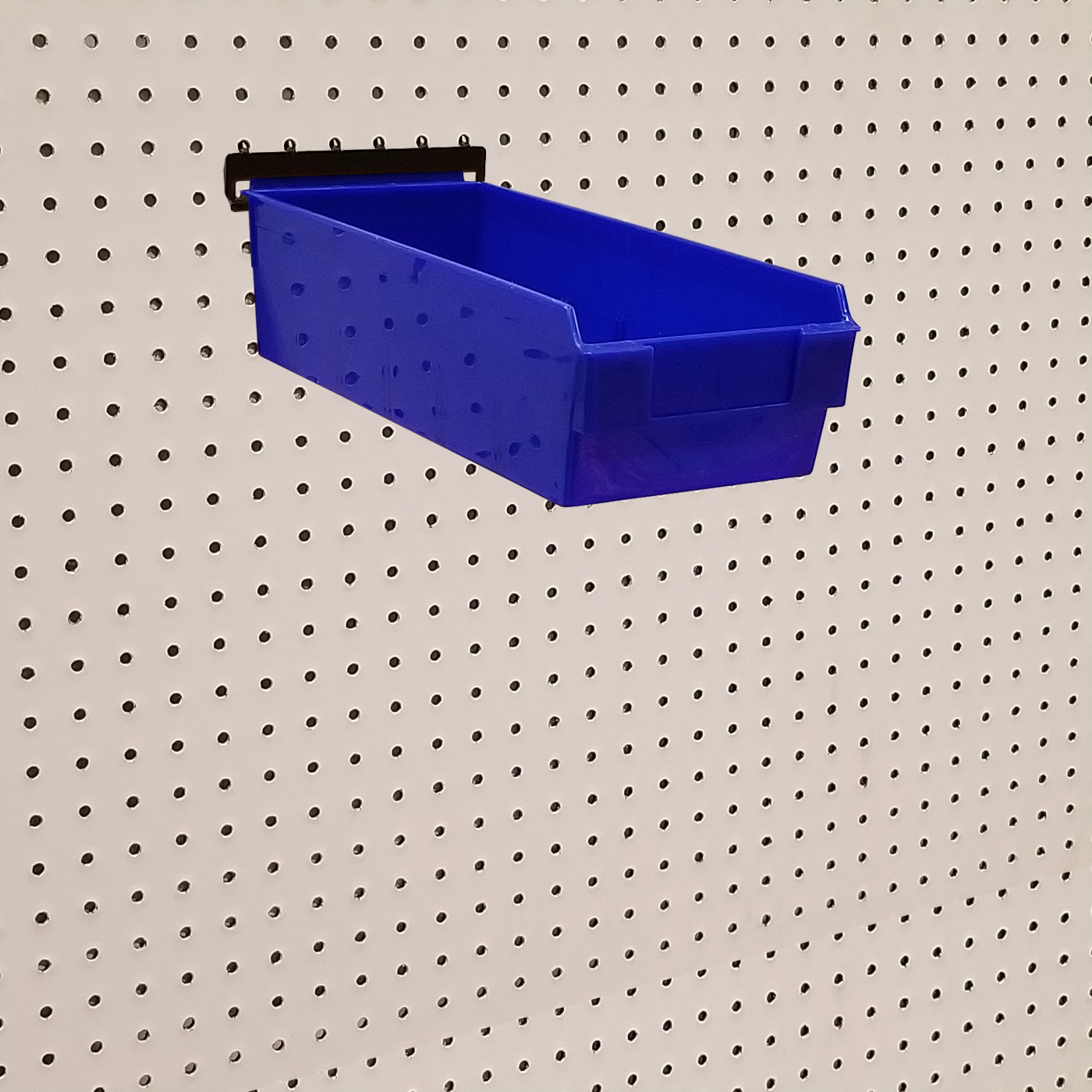 Blue Shelfbox 300 Display Bin w/ Peg Adaptor