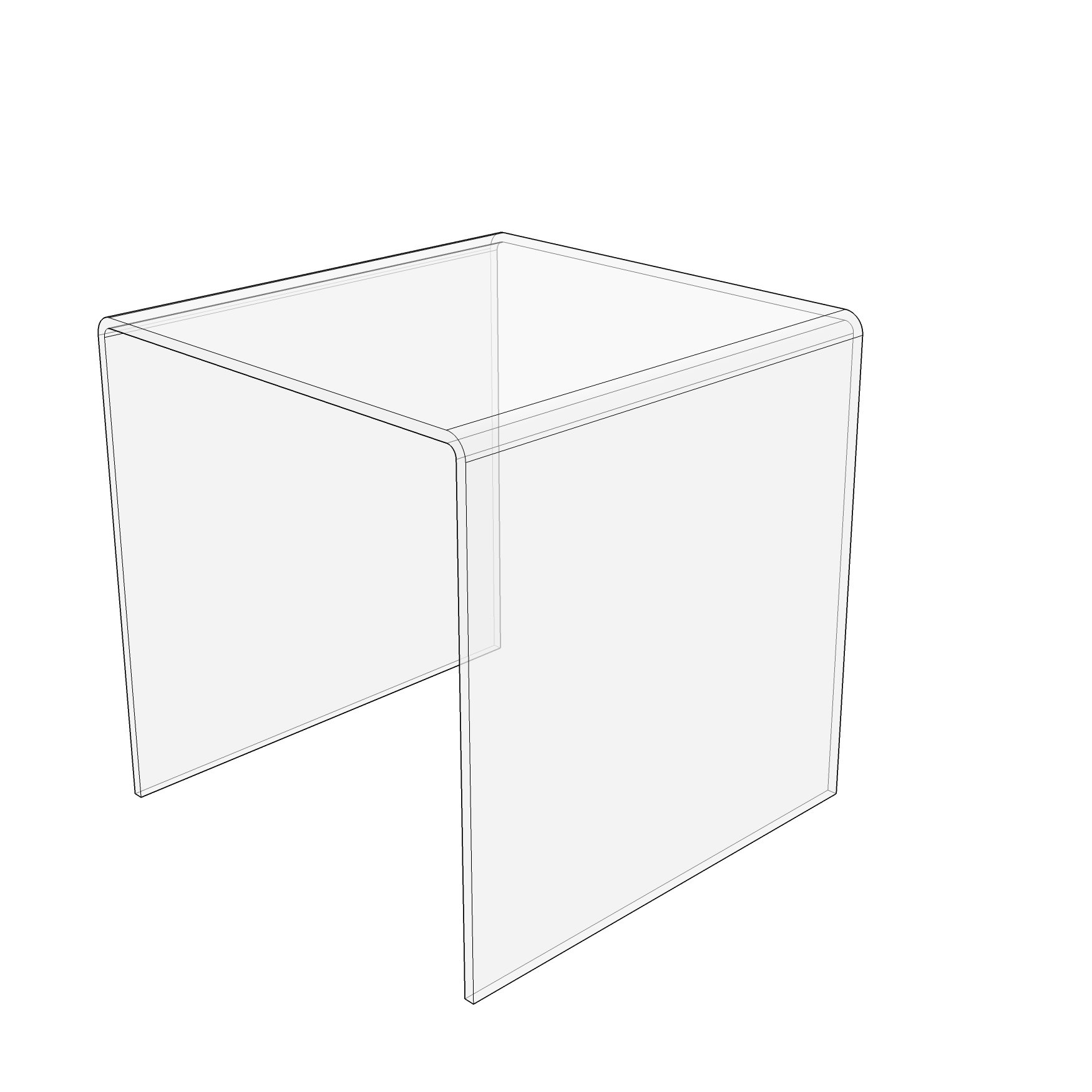 Clear Acrylic Riser 6" x 6" x 6"