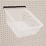 Clear Cratebox Tilt Big Display Bin w/ Peg Adaptors