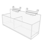 Double Acrylic Bin with Gridwall Adapter