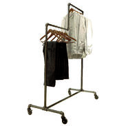 Double Tier Pipe Clothing Rack