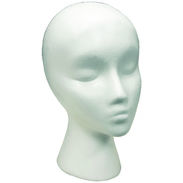 Elegant Female Display Head, 11 1/2"H