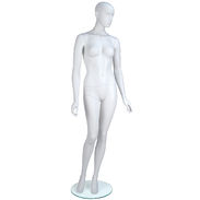 Eve Mannequin Arms by Side Right Leg Forward Cameo White