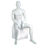 Gene Seated Mannequin Cameo White