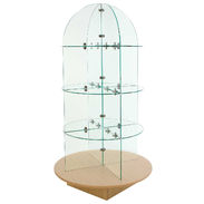 Glass Merchandiser with Round Base