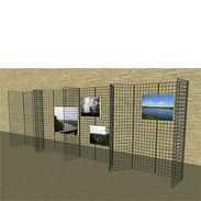 Gridwall Mall Kiosk Wall - 20'L x 6'H