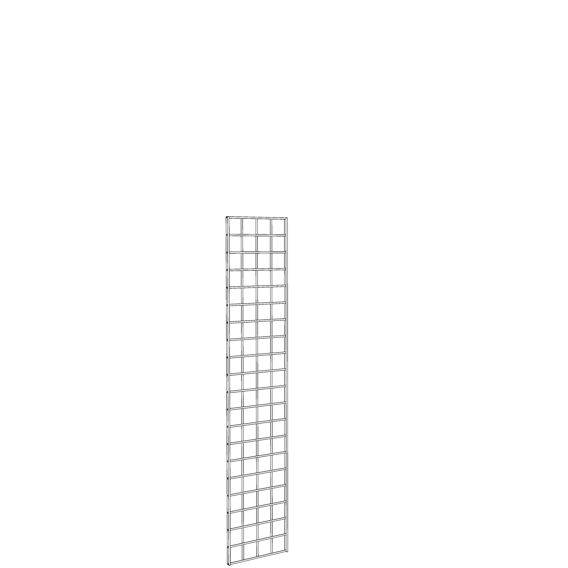 Gridwall Panel 1' x 5' White