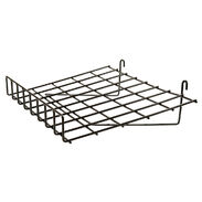 Gridwall Slant Shelf with Lip - Black