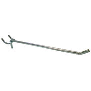 Heavy Duty Pegboard Hook 10"L - Bright Zinc