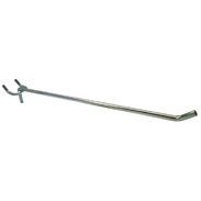 Heavy Duty Pegboard Hook 12"L - Bright Zinc