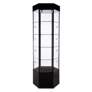 Hexagonal Floor Display Case - Quick Ship