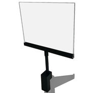 L Shaped Magnetic Black Sign Holder - Complete