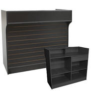 Ledge Top Slatwall Front Register Stand - Knockdown