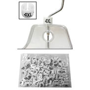 Mini Hanger Size Markers - 4XL - White
