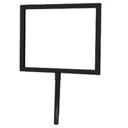 Matte Black Sign Holder with Swedge Stem