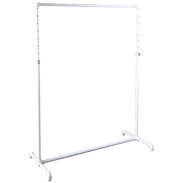 Pro Series Matte White Single Rail Pipe Clothing Rack