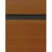 Pearwood Slatwall Panel with Black Inserts - 6"OC