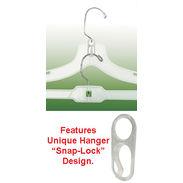 17 Heavy Duty Plastic Hangers - Clear With Chrome Hook Subastral