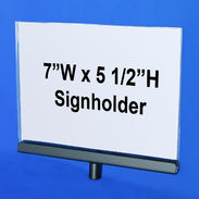 Plexi Sign Holder 7"W x 5.5"H - Matte Black