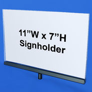 Plexi Sign Holder 11"W x 7"H - Matte Black