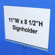 Plexi Sign Holder 11"W x 8.5"H - Chrome
