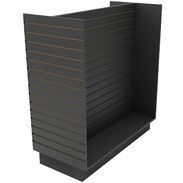 Premium Slatwall Gondolier Floor Display - Black