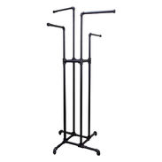 Pro Series 4 Way Pipe Clothing Rack