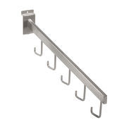 Ravenna 5 Hook Slatwall Waterfall - Satin Nickel