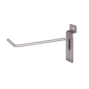 Slatwall Hook - 6" Satin Nickel 