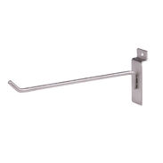 Slatwall Hook - 8" Satin Nickel 