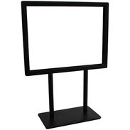 Sign Holder Double Stem 7"W x 5.5"H - Matte Black