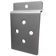 Silver Slatwall Back Plate - 4 Hole