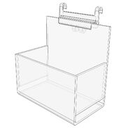 Single Acrylic Bin with Gridwall Adapter