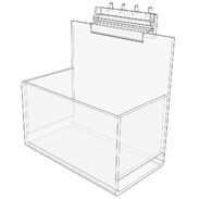 Single Acrylic Bin with Pegboard Adapter