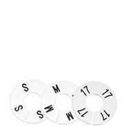 Round Size Dividers - White with Black Print