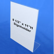 Slant Back Sign Holder 8.5"W x 11"H