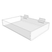 Slatwall Acrylic Trays 12.5 x12.5 Clear-Also Fits Pegboard (6 pc) paper  holder