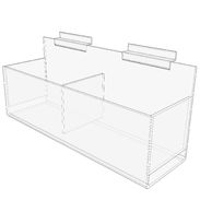 Slatwall Acrylic Trays 12.5 x12.5 Clear-Also Fits Pegboard (6 pc) paper  holder