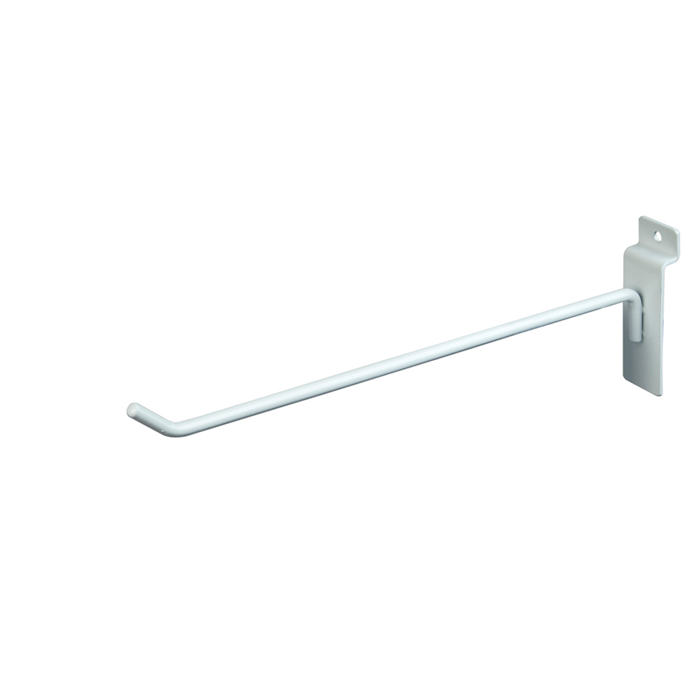 Slatwall Hook - 10" White