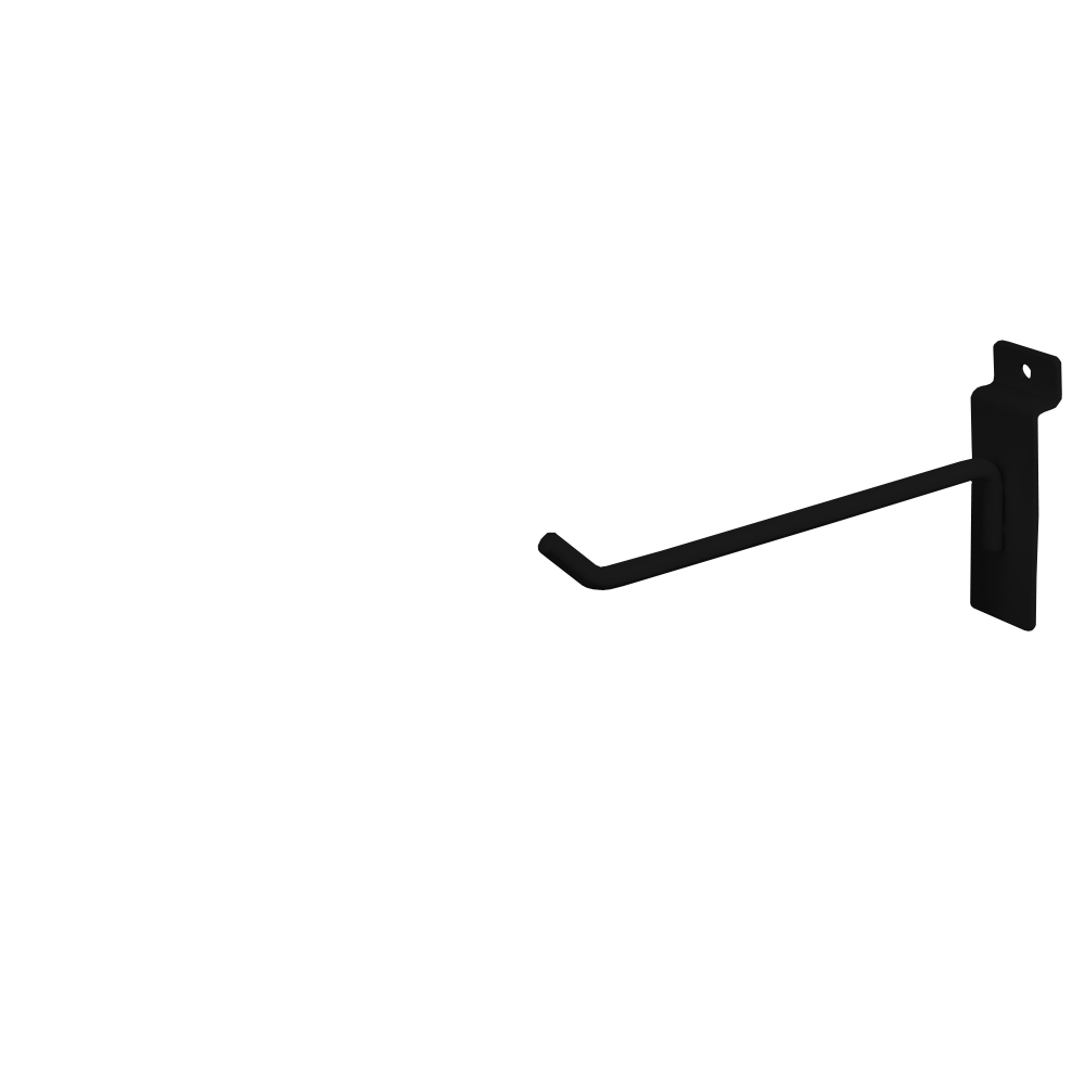 Slatwall Hook - 6" Black