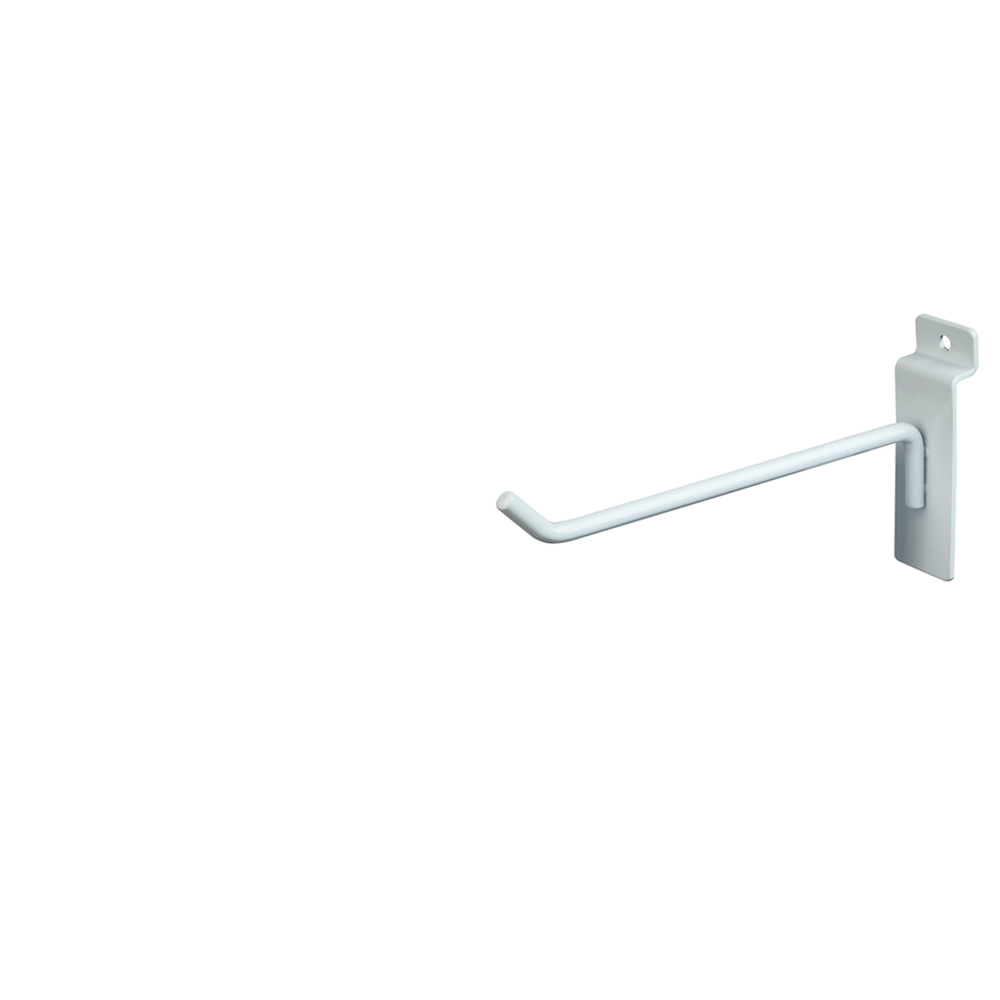 Slatwall Hook - 6" White