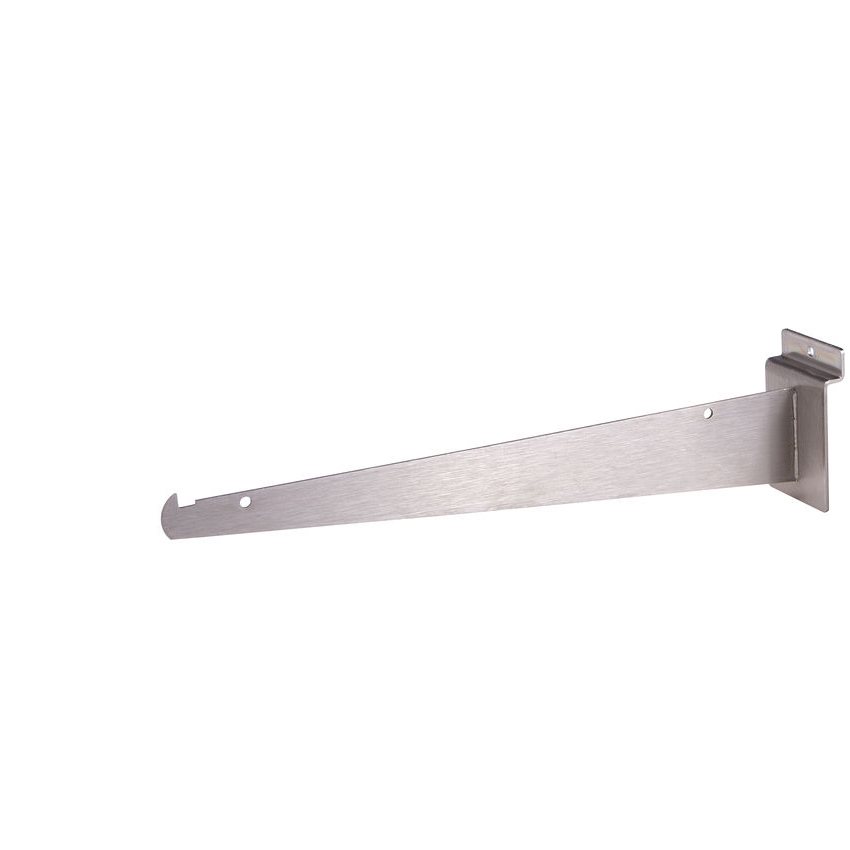 Slatwall Shelf Bracket 12" Satin Nickel