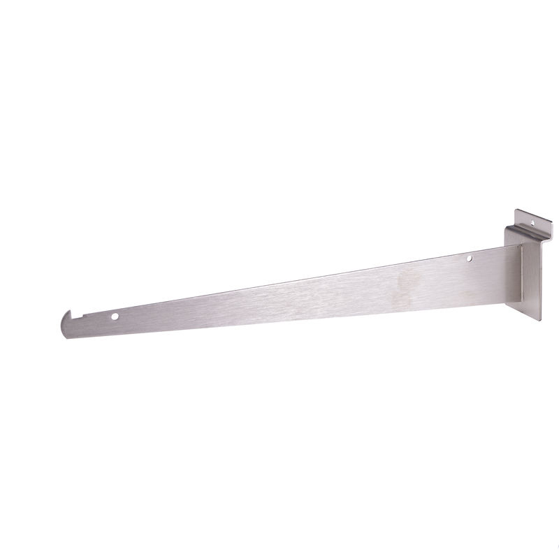 Slatwall Shelf Bracket 14" Satin Nickel